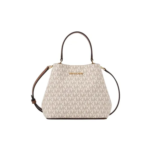 MICHAEL KORS Coated Canvas Bucket Bags Shoulder Bag Crossbody Bag Handbag Small Size Women's Vanilla