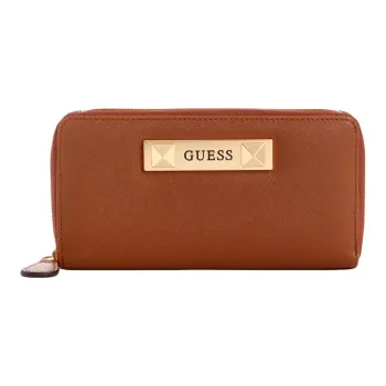 GUESS Artificial Leather Wallet Medium Size Women's Connyk Brandy