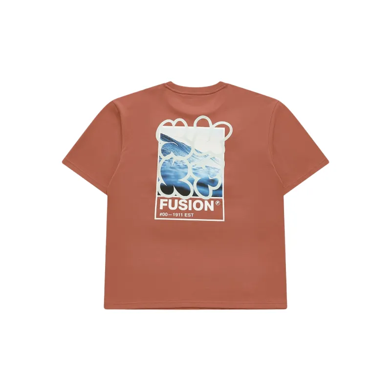 FILA FUSION Set in Sleeve T Shirt Unisex Labyrinthine Orange-1