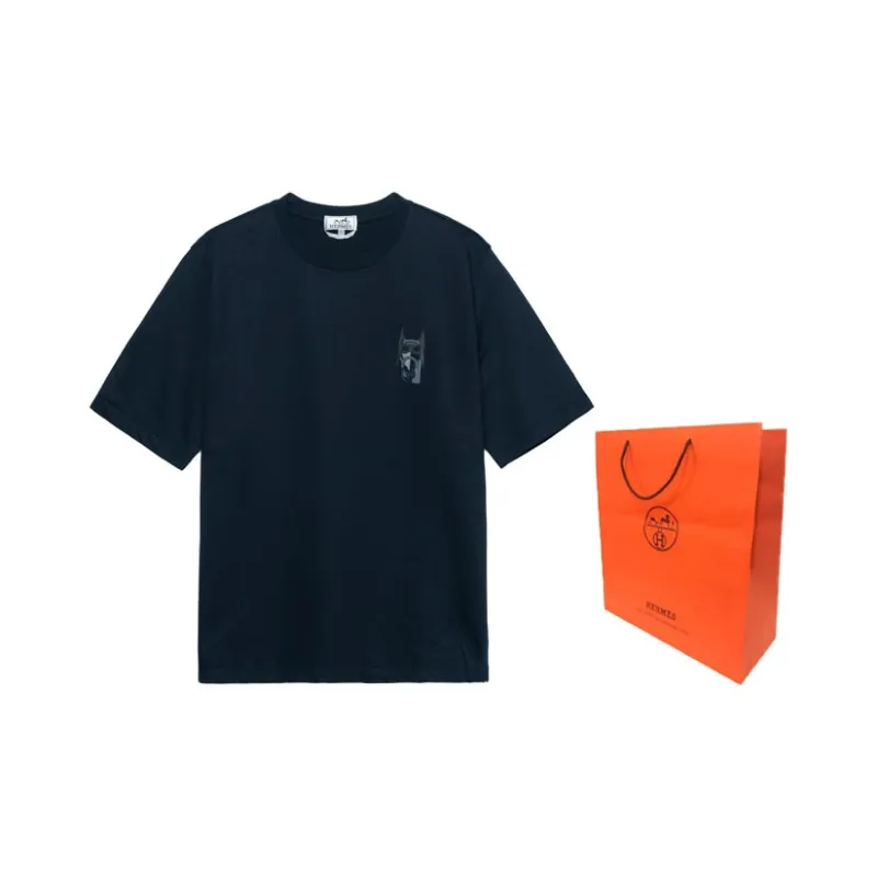 HERMES T Shirts Men Blue-2