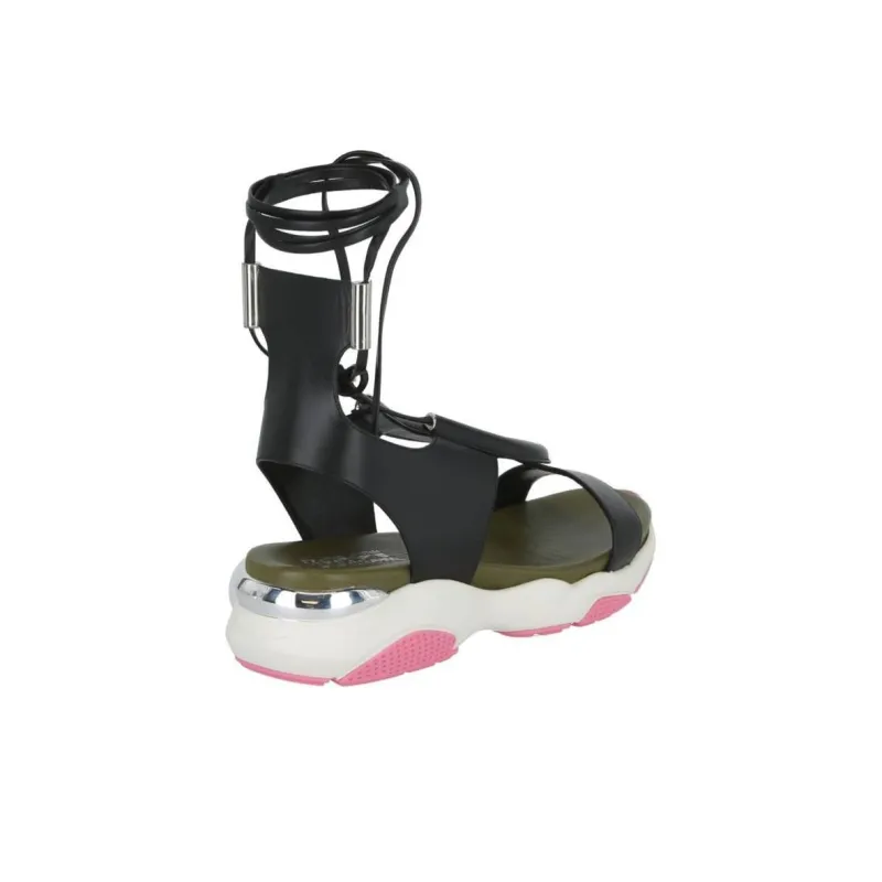 FERRAGAMO One Strap Sandals 5cm Women's Black-4