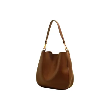 TOUCH MISS Cow Leather Portable Crossbody Bag Shoulder Bag Medium Size Women's Coffee