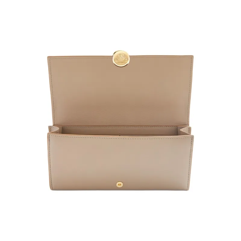 LOEWE Shiny Nappa Calfskin Wallet Women's Sand-3