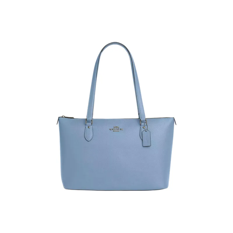 COACH Gallery Cross Grain Leather Tote Bag, Shopping Bag, Shoulder Bag, Handbag Large Size Women's Blue-0