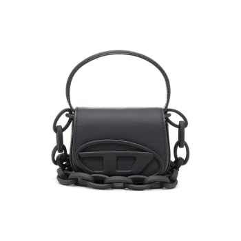 DIESEL Cow Leather Portable Crossbody Bag Shoulder Bag Women's Black