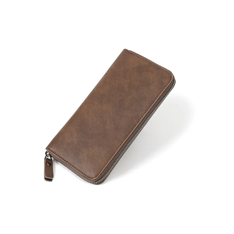 CARTELO PVC Clutch Wallet, Card Holder, Wallet Regular Men's Pattern Black/Gray/Khaki-6