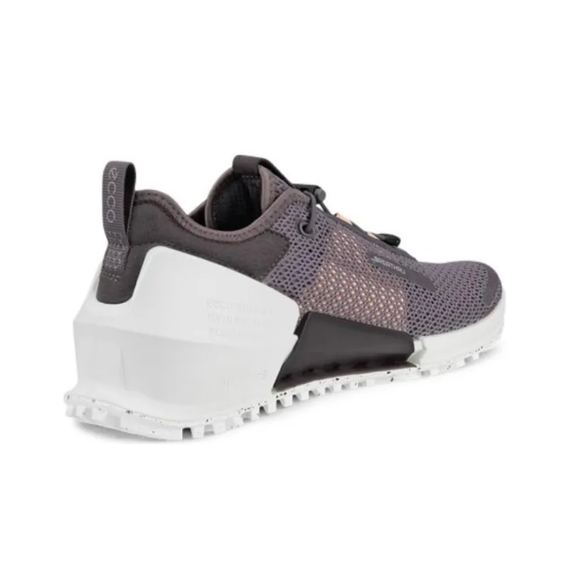 Ecco Low Top Casual Shoes Women's Gray Purple-2