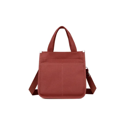 Deli Bear Canvas Handbag Women's Orange Red/Black/Yellow/Coffee