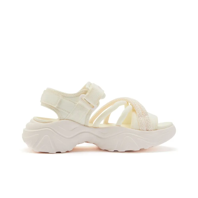 QIAODAN Beach Sandals Women's Hydrogen Pink Ivory-1