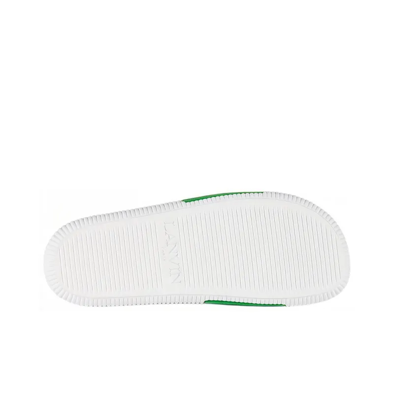 Lanvin Slide Slippers Men's Green-4