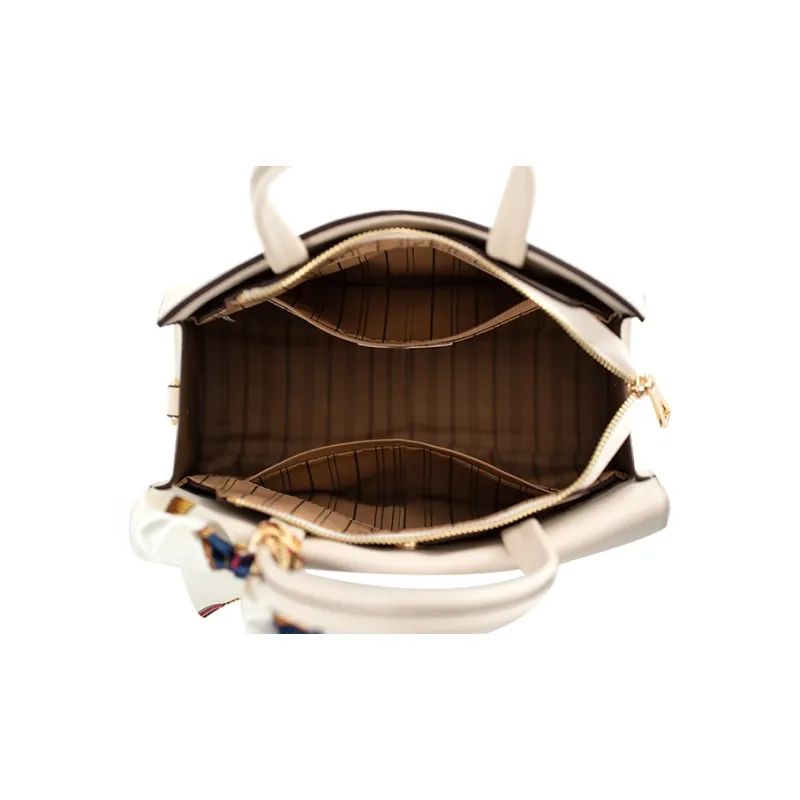 Vigno Synthetic Leather One Shoulder Handbag Regular Women's Ecru-4
