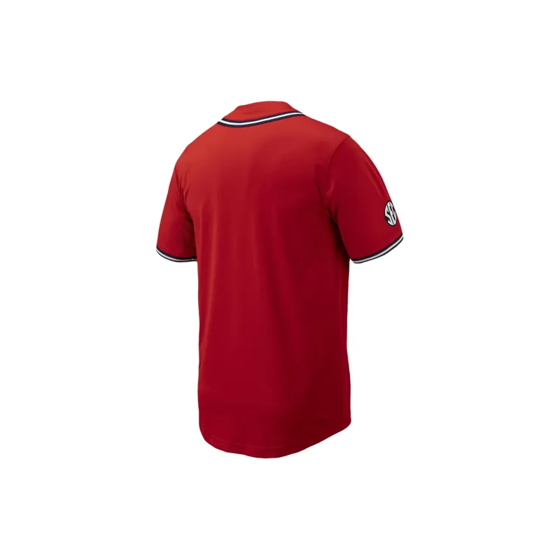 Nike Ole Miss Men's Nike College Replica Baseball Jersey-1