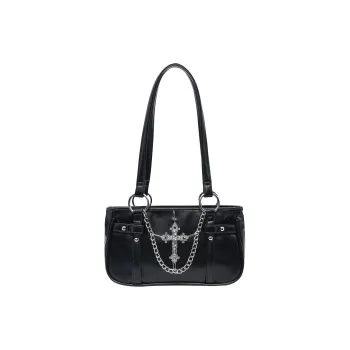 BGAY PU Shoulder Bag, Shoulder Bag Regular Women's Black