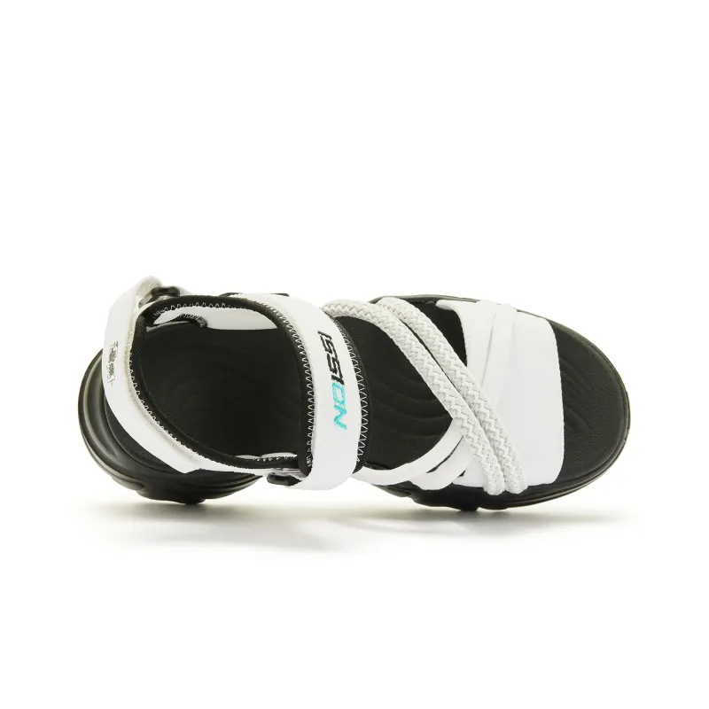 QIAODAN Beach Sandals Women's Black White-2