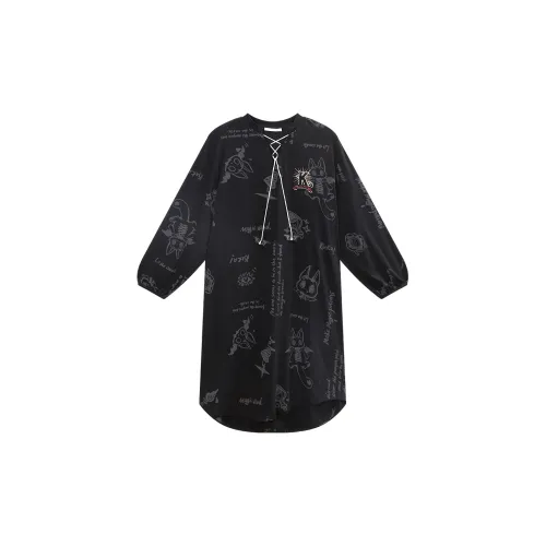 GUKOO x KUKA Nightgown Women's Obsidian Black