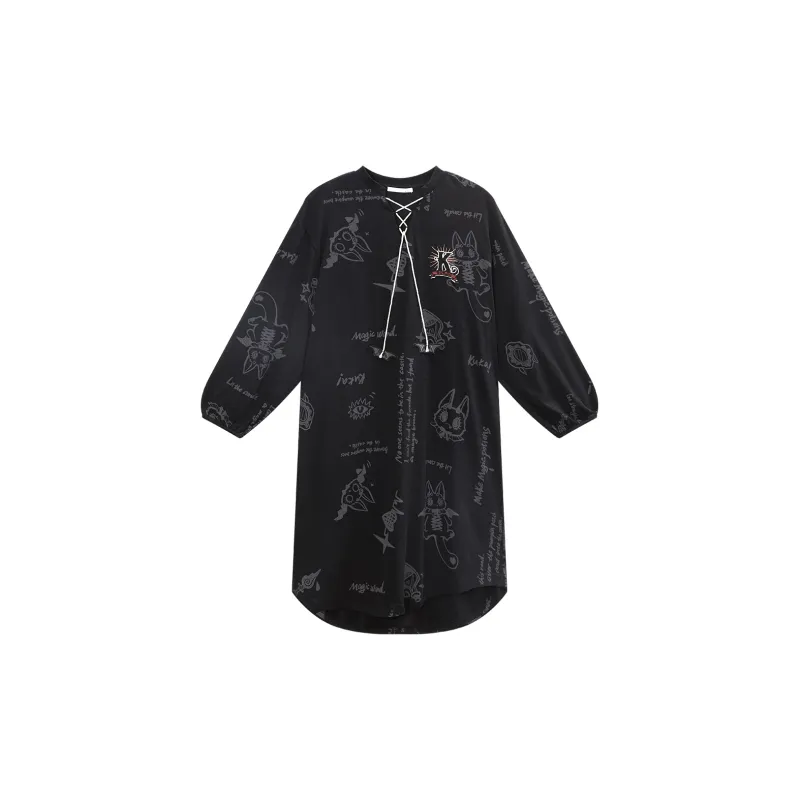 GUKOO x KUKA Nightgown Women's Obsidian Black-0