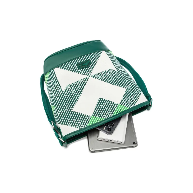 LiNing Sports Life Collection Polyester Sports Bag, Shoulder Bag, Crossbody Bag Unisex Green White Multicolor-4