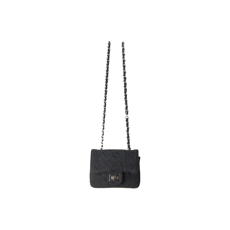 HAWA Denim Shoulder Bag Crossbody Bag Small Size Women's Light Blue/Dark Blue/Black-8