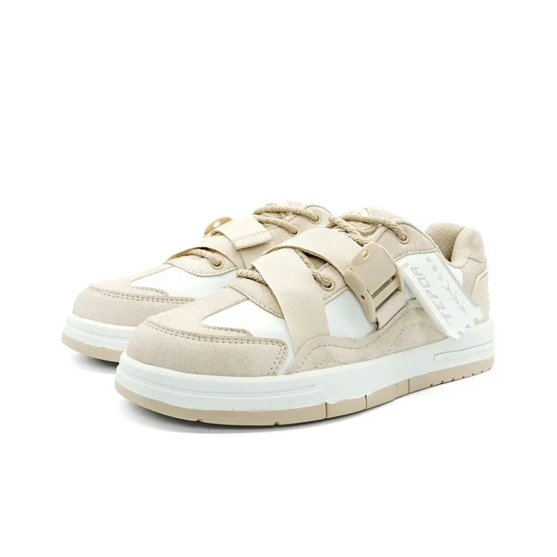 TEPOR Skateboard Shoes Men Low Top Gray-5