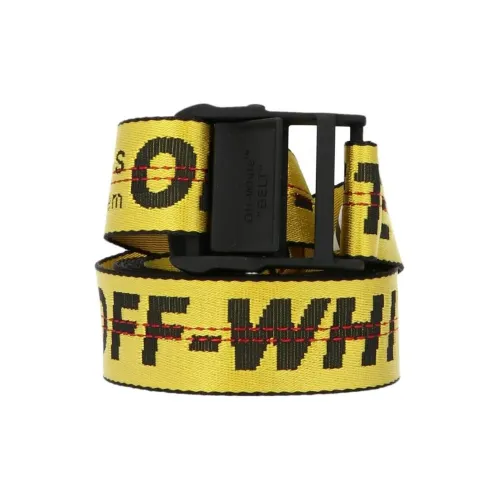 OFF-WHITE Letter Logo Belt Women's Yellow Width 3.5CM