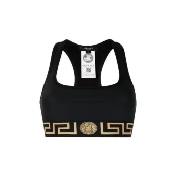 VERSACE La Greca Cropped Sports Bra