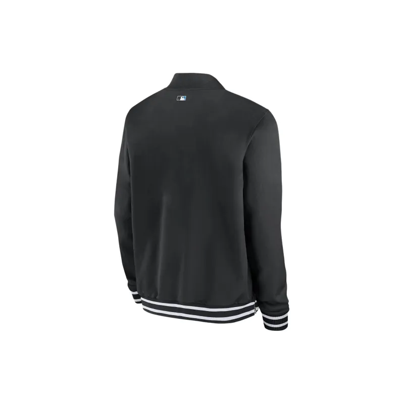 Nike Miami Marlins Authentic Collection Dugout Men's Nike Mlb Full Zip Bomber Jacket-1