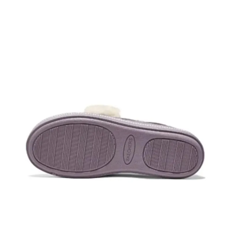 Skechers Anti Slip And Wear Resistant Warm Low Top Casual Shoes Women's Lavender-4