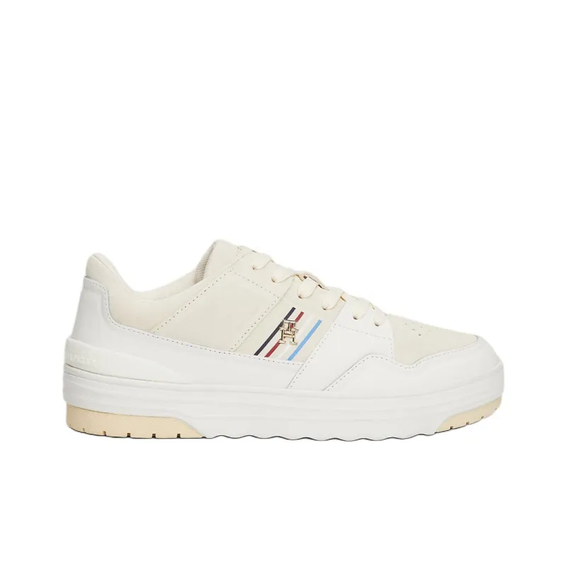Tommy Hilfiger Low-Top Skateboard Shoes Women's White Yellow-1