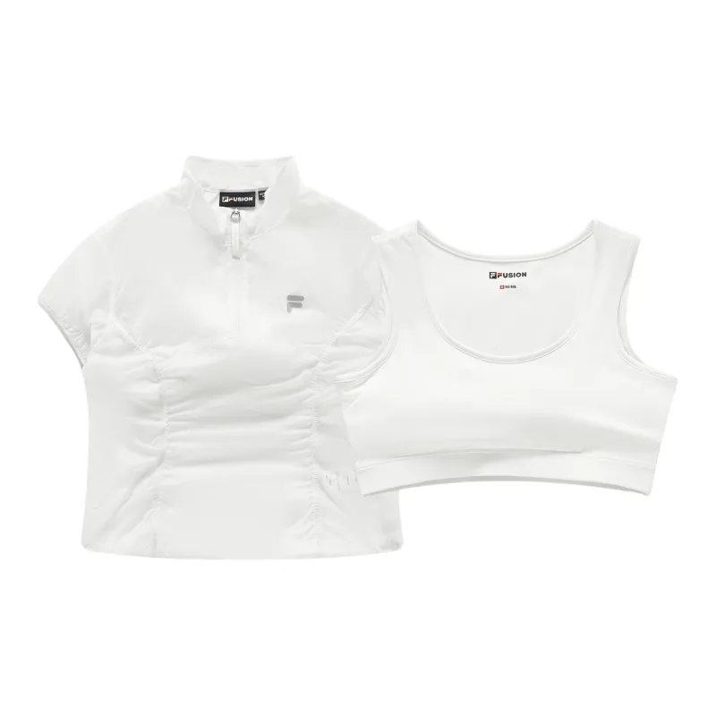 FILA FUSION Trench Coats Women's White-2
