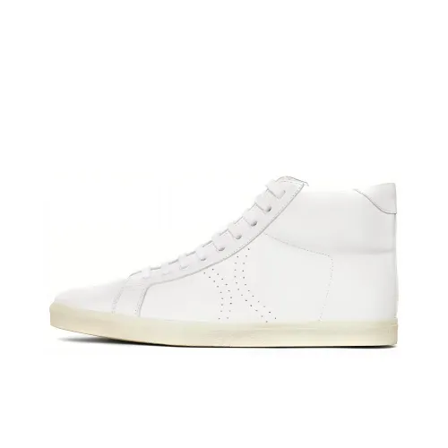 CELINE Triomphe Skateboard Shoes Men Mid-Top White