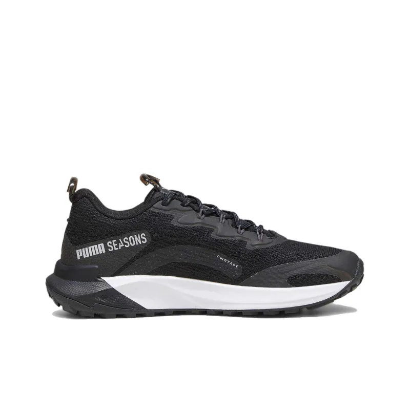 PUMA Fast Trac Nitro Cushioning Anti Slip And Wear Resistant Low Top Running Shoes Women's Black White-1