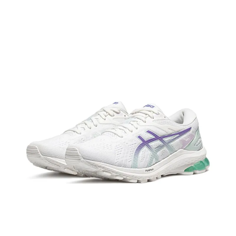 Asics GT 1000 10 Cushioning Anti Slip Wear Resistant Breathability Low Top Training Running Shoes Women's White Purple-1