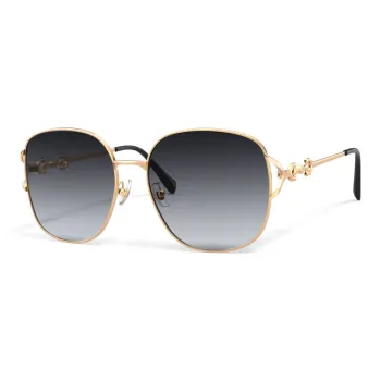 PARZIN Round Sunglasses Women's Metal Frame