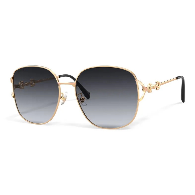 PARZIN Round Sunglasses Women's Metal Frame-0