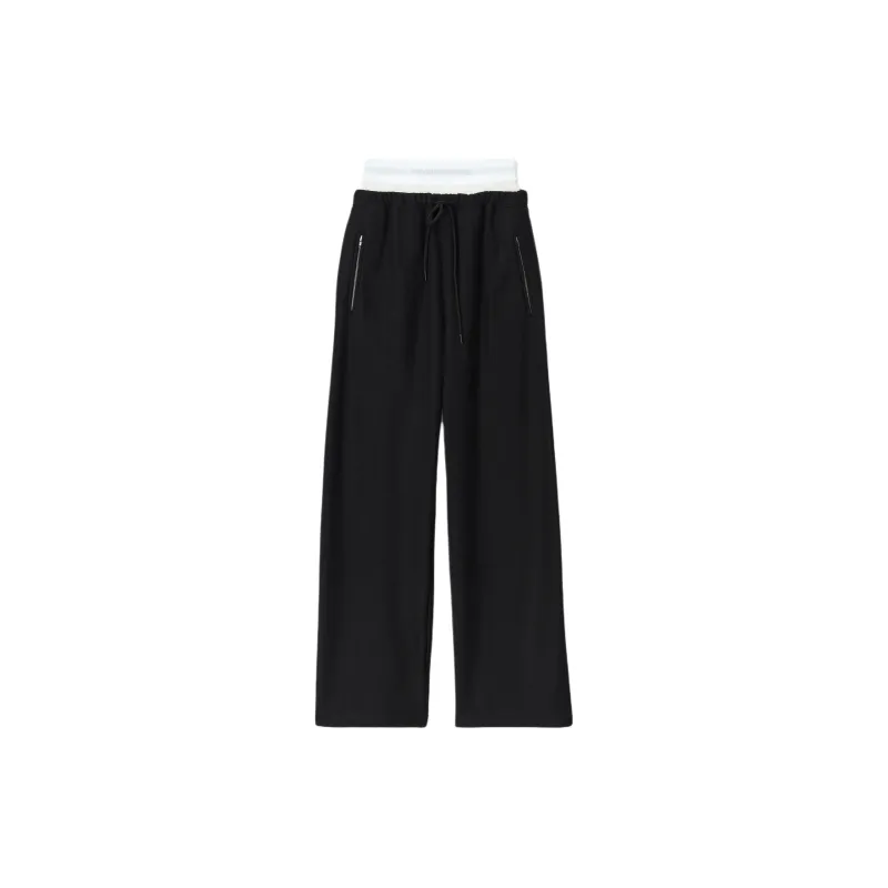Layered Wide-Leg Sweatpants-0