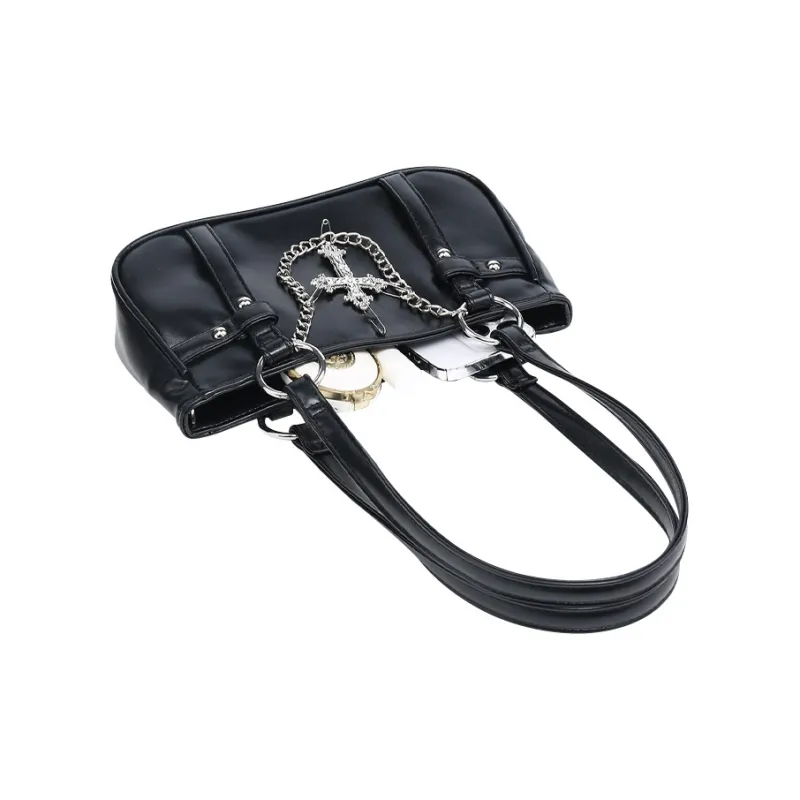 BGAY PU Shoulder Bag, Shoulder Bag Regular Women's Black-2