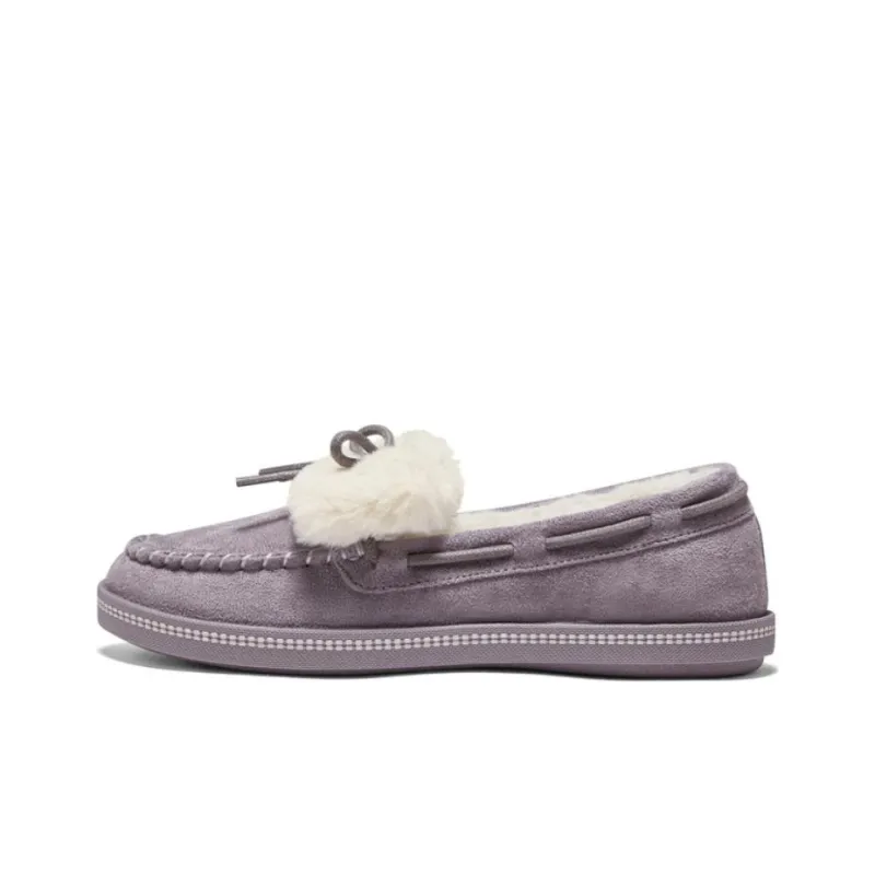 Skechers Anti Slip And Wear Resistant Warm Low Top Casual Shoes Women's Lavender-0