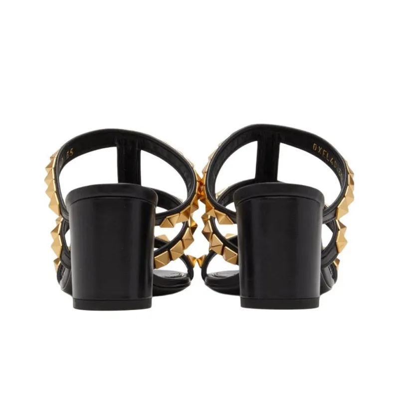 Valentino Rockstud Slip Resistant Slide Slippers Women's Black-3