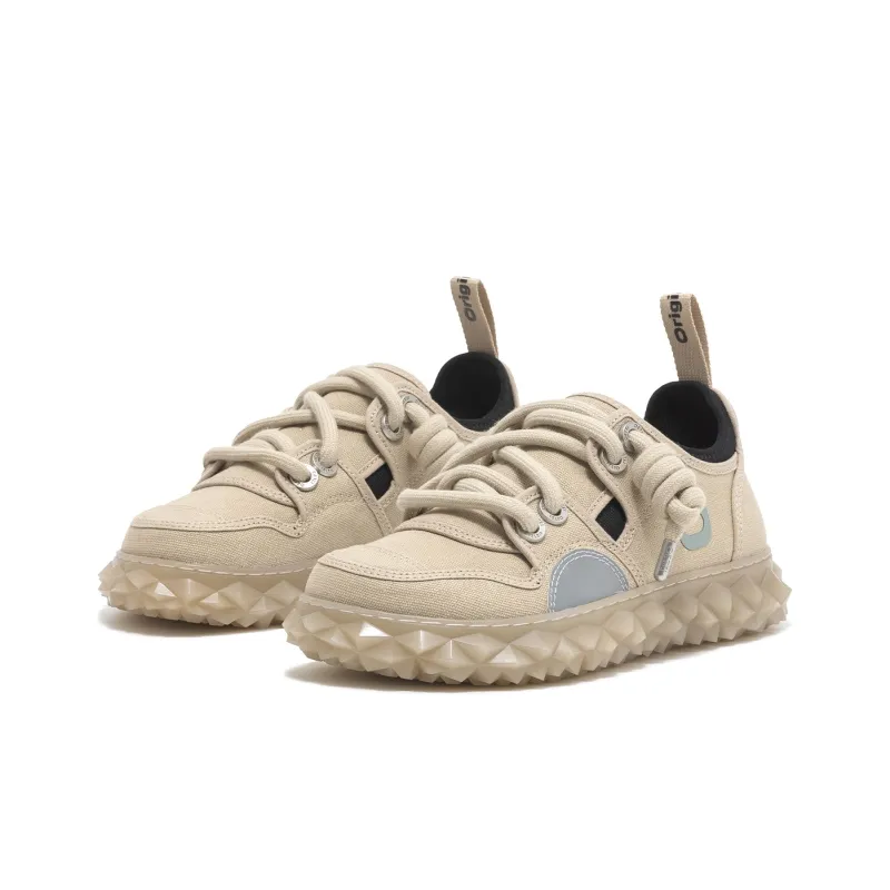 OETZI New Iceberg Series Skateboard Shoes Unisex Low Top Khaki-1