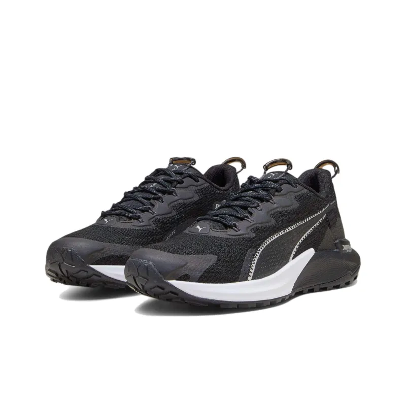 PUMA Fast Trac Nitro Cushioning Anti Slip And Wear Resistant Low Top Running Shoes Women's Black White-2