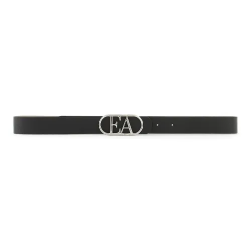 EMPORIO ARMANI Palmellato leather Belt With Ea Buckle