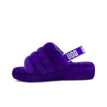 UGG Fluff Yeah Slide Minimalistic Thick Sole Purple Women's