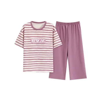 The Story Of The Flower Season Pajama Set Women's Purple