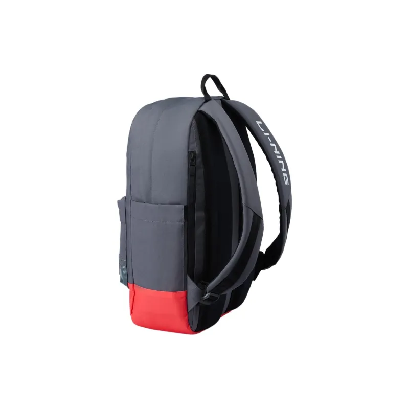 LiNing Polyester Backpack Regular Unisex Gray & Red-1