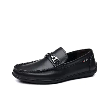 Romon Men's Casual Shoes Men Low Top Black, White, Orange