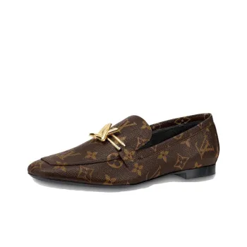 LOUIS VUITTON Upper Case Flat Shoes Women's Brown
