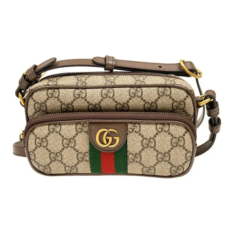 GUCCI Ophidia Canvas With Leather Trim Crossbody Bag, Shoulder Bag Men's-1