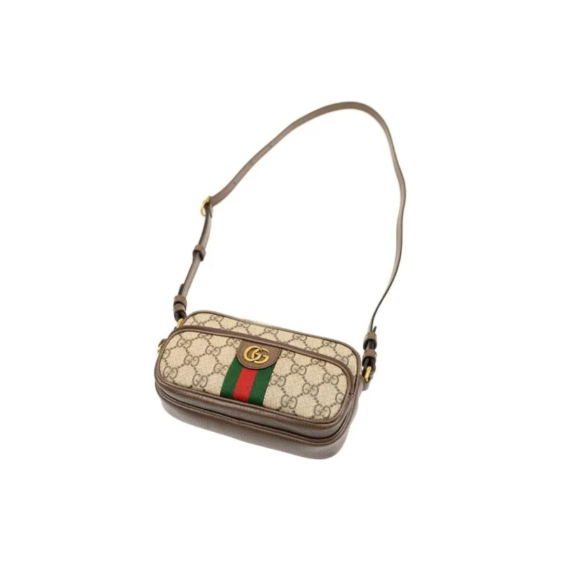 GUCCI Ophidia Canvas With Leather Trim Crossbody Bag, Shoulder Bag Men's-7