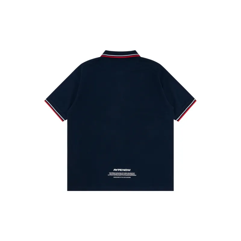 Aape Logo embroidered Cotton Polo Shirt-5