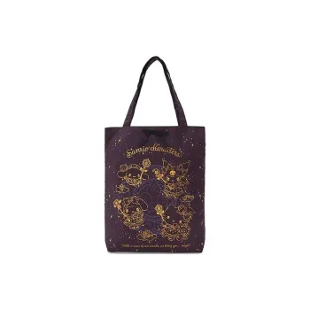 Sanrio Polyester Tote Bag Shopping Bag Shoulder Bag Handbag Women's Dark Purple